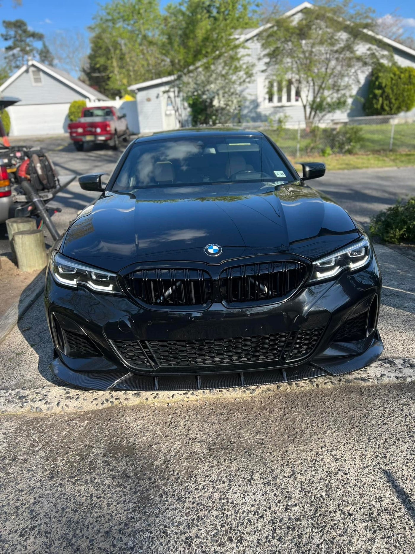 Gloss Black Dual Slat Front Grilles - BMW G20 / G28 3 Series