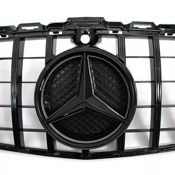 Gloss Black Front Grille w/ LED Logo - Mercedes Benz W205 C43 C250 C300