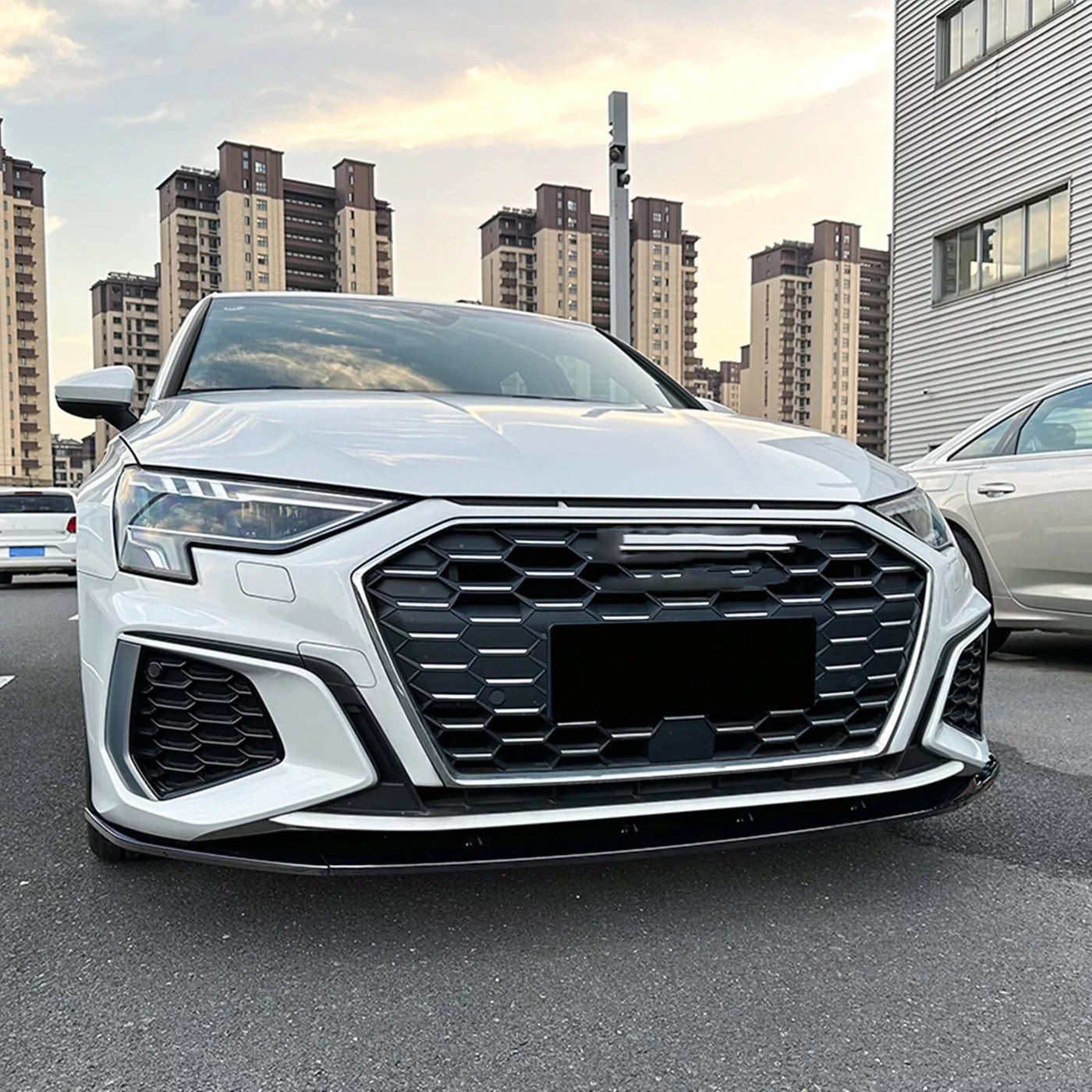 Gloss Black Front Lip Splitter - Audi A3 8Y S3 2021-UP