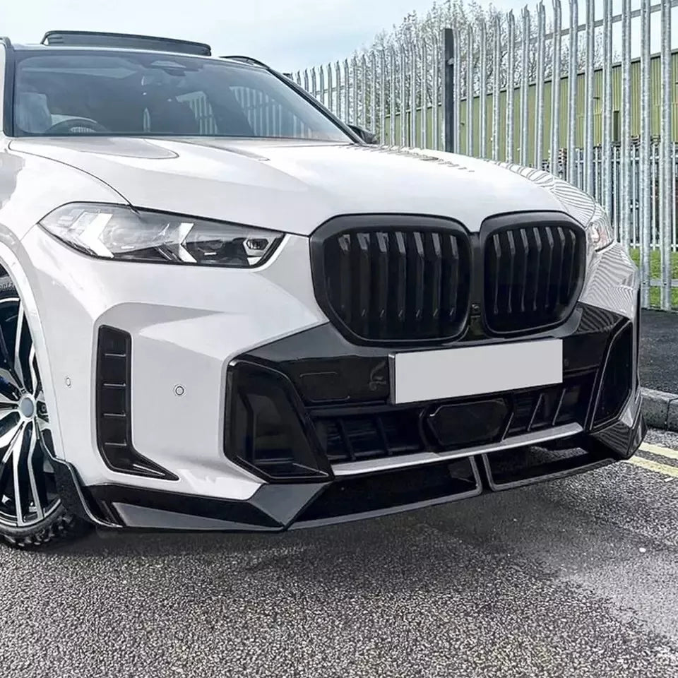 Gloss Black Front Splitter Lip - 2024-26 BMW X5 G05 M Sport LCI MP Style