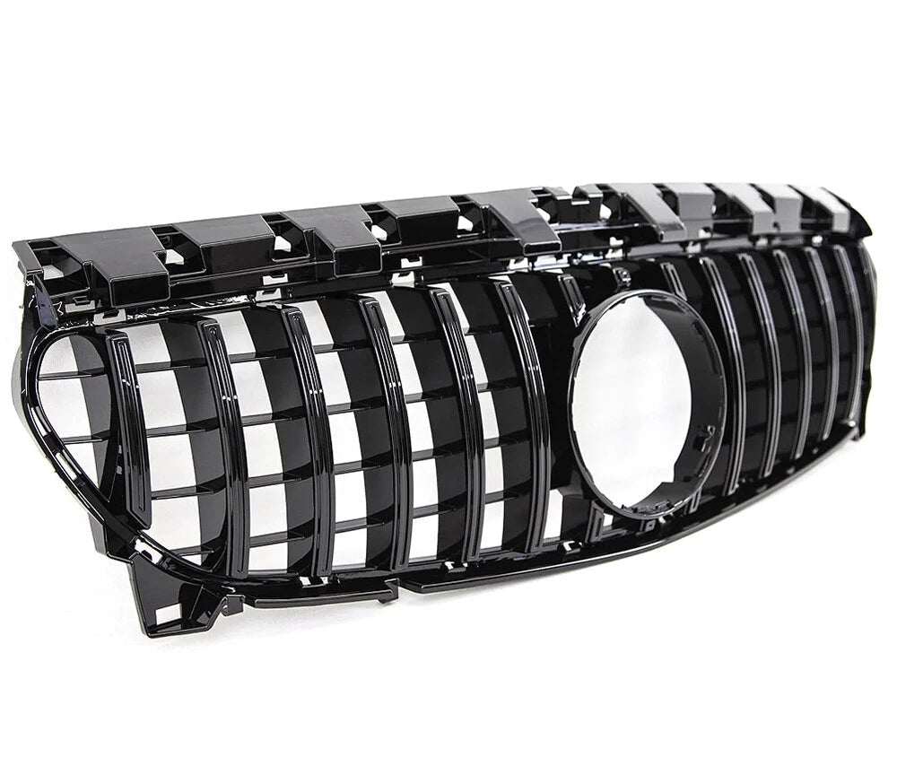 Gloss Black GT Front Grille w/ Emblem - 2013-2019 Mercedes Benz W117 CLA250