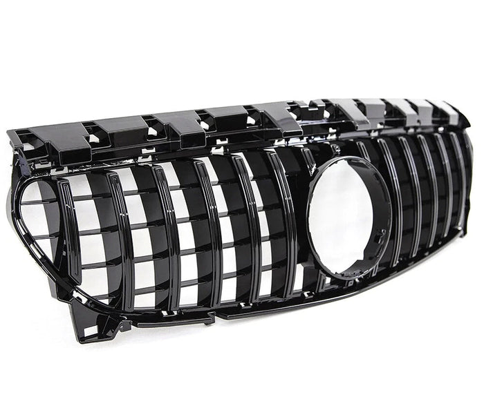 Gloss Black GT Front Grille w/ Emblem - 2013-2019 Mercedes Benz W117 CLA250