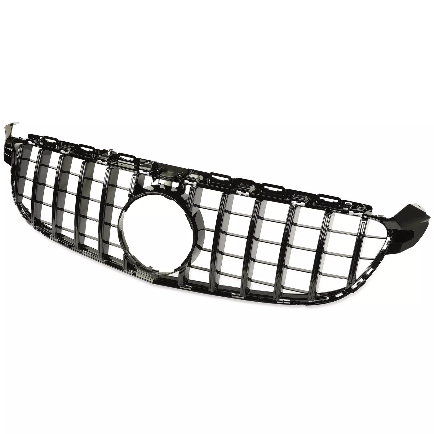 Gloss Black GT R Grille Grill For Mercedes-Benz W205 C63 C63S AMG 2015-2018