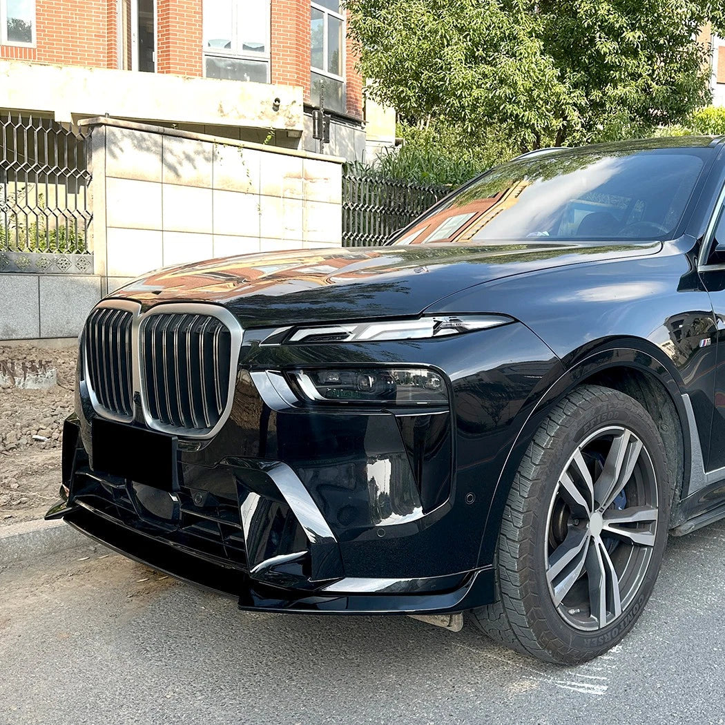 Gloss Black GT Style Front Splitter Lip - 2023-26 BMW X7 G07 LCI M Sport