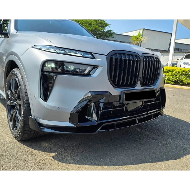 Gloss Black GT Style V2 Front Splitter Lip - 2023-26 BMW X7 G07 LCI M Sport