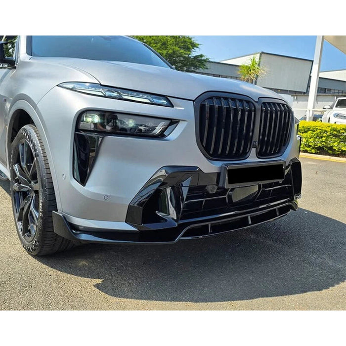 Gloss Black GT Style V2 Front Splitter Lip - 2023-26 BMW X7 G07 LCI M Sport