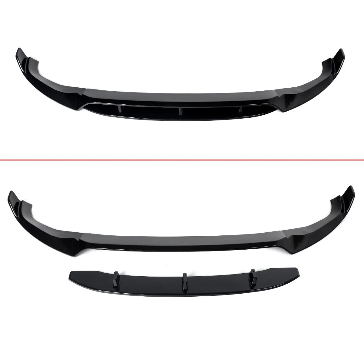 Gloss Black GT Style V2 Front Splitter Lip - 2023-26 BMW X7 G07 LCI M Sport