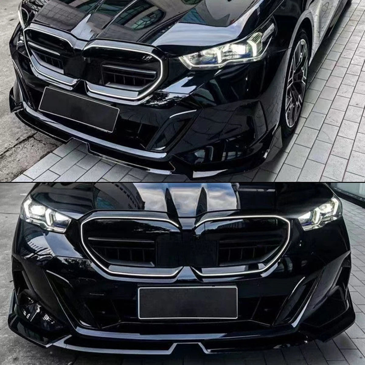 Gloss Black LED Front Kidney Grille - 2024+ BMW 5 Series I5 G60 G61 M60 Glossy Black