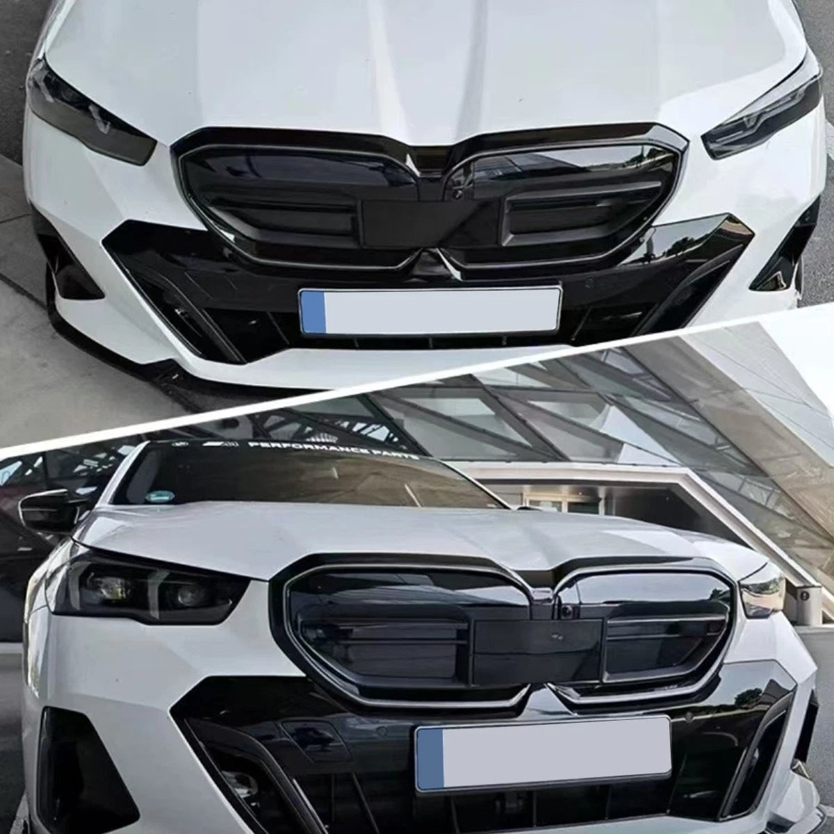 Gloss Black LED Front Kidney Grille - 2024+ BMW 5 Series I5 G60 G61 M60 Glossy Black