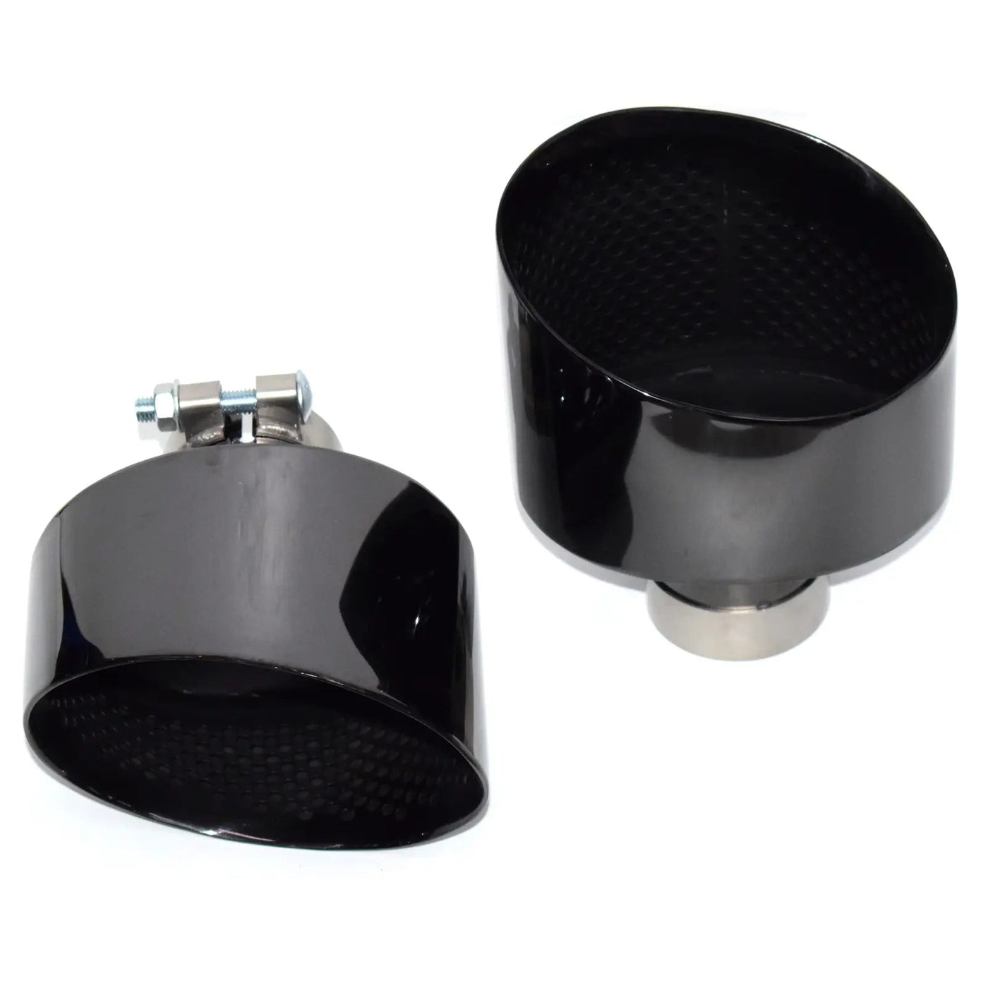 Gloss Black Oval Exhaust Tip Upgrade - Audi A3 A4 A5 A6 A7 RS3 RS4 RS5 RS6 RS7