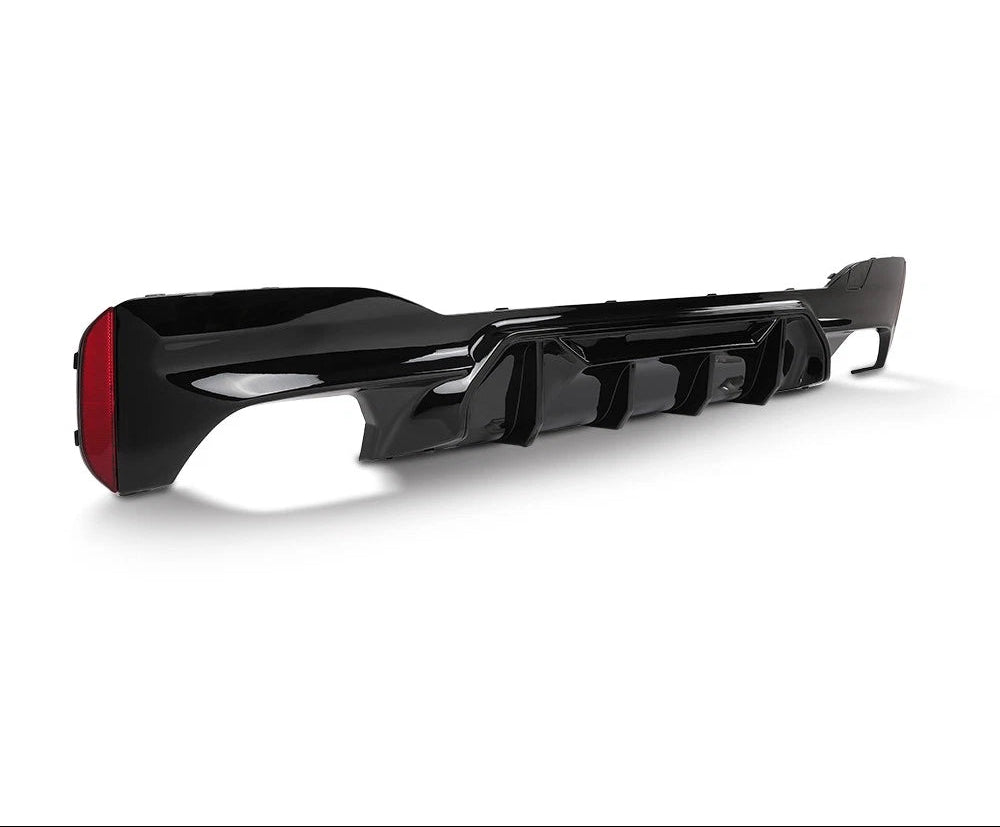 Gloss Black Rear Bumper Diffuser M Competition style - 17-23 BMW G30 5 Series