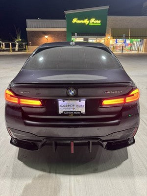 Gloss Black Rear Bumper Diffuser w/LED Light - BMW G30 530i 540i Sedan 2017-23