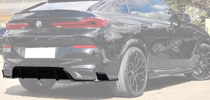 Gloss Black Rear Diffuser - 2020+ BMW G06 X6 M Sport