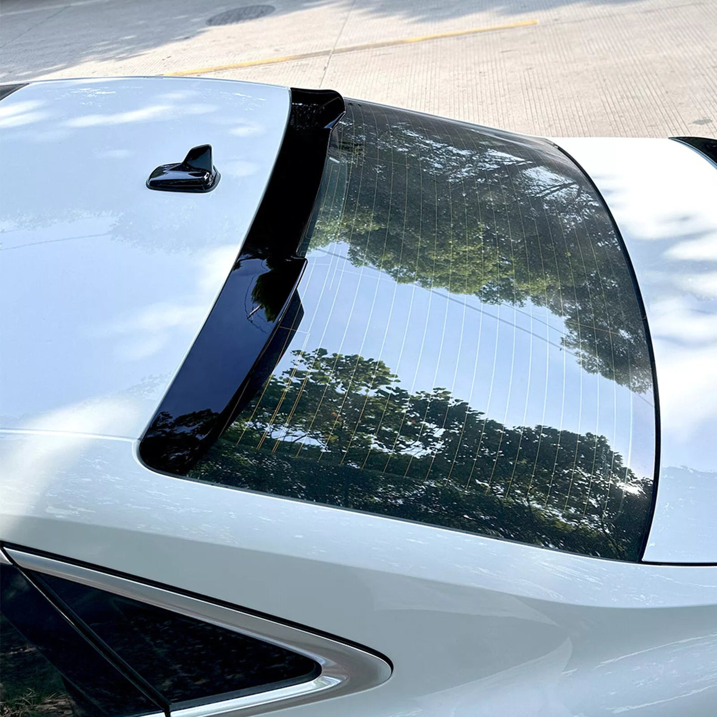 Gloss Black Rear Roof v style Spoiler - Audi A3 8Y Sedan 2021-2024
