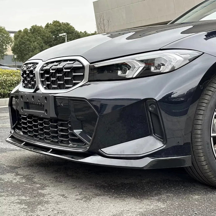 Gloss Black V Style Front Lip - 2023-24 BMW G20 3 Series Facelift M Sport