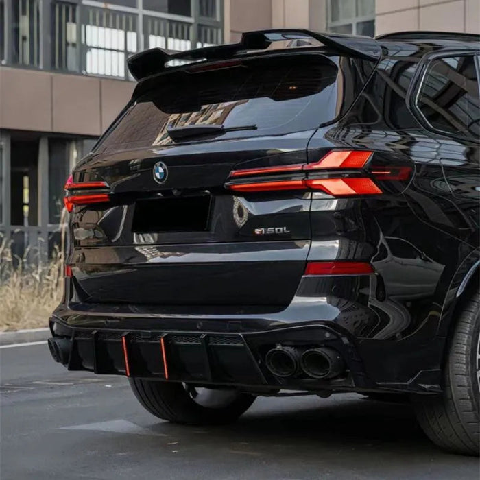 Gloss Black V Style Rear Diffuser w/ DUAL LED - BMW X5 G05 2019-2025