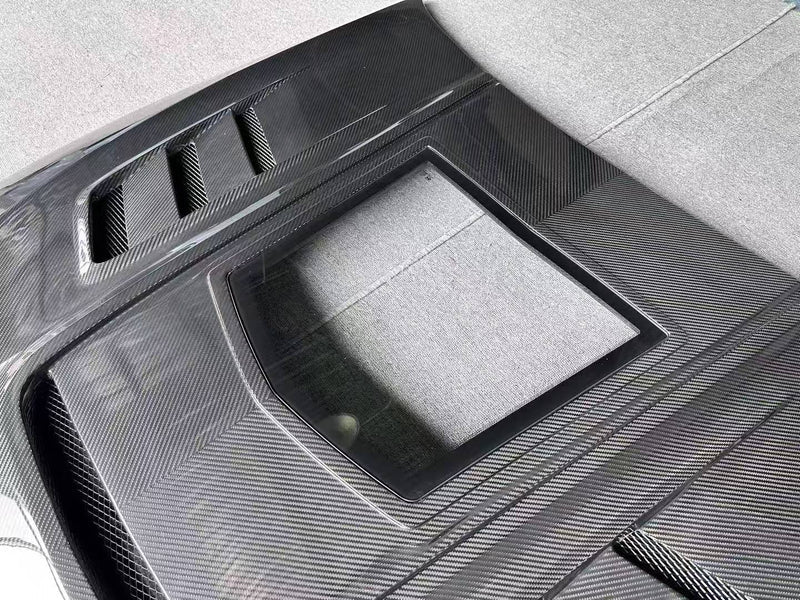 Carbon Fiber Engine Hood Bonnet w/ Transparent window - BMW 5 Series F90 M5
