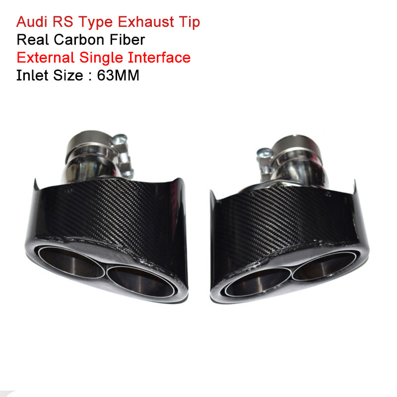 Carbon Fiber Exhaust Tip for Audi RS3 RS4 RS5 RS6 RS7 A3 A4 A5 A6 A7 Muffler Tip S4 S5 S6 S7
