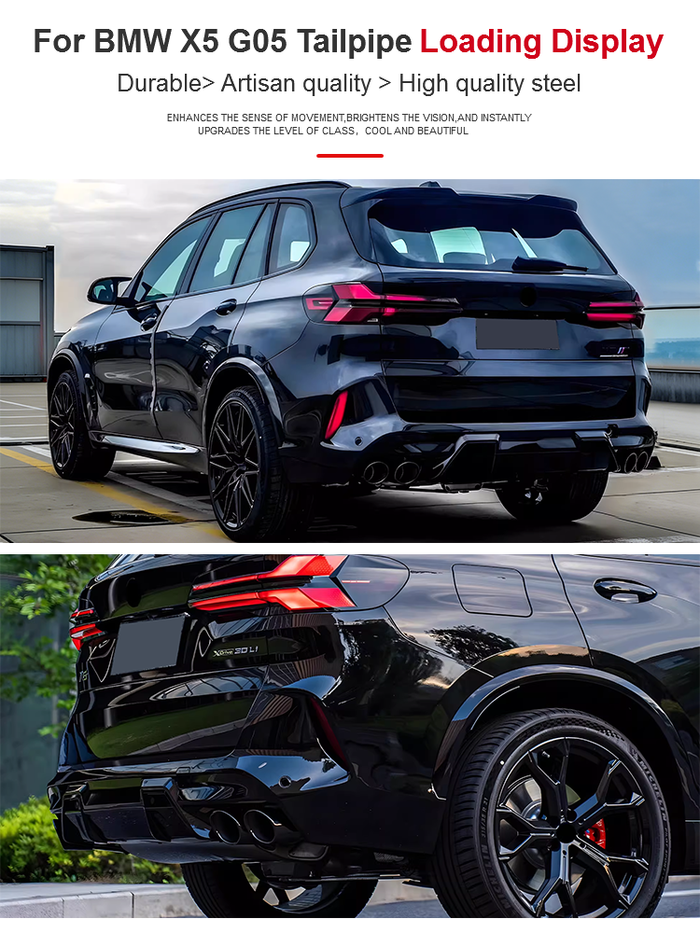Carbon Fiber Exhaust Tip V2 - BMW X5 X6 X7 G05 G06 G07