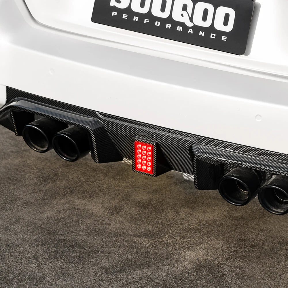 Carbon Fiber SQ V3 Rear Diffuser With Brake Light - BMW M2 G87