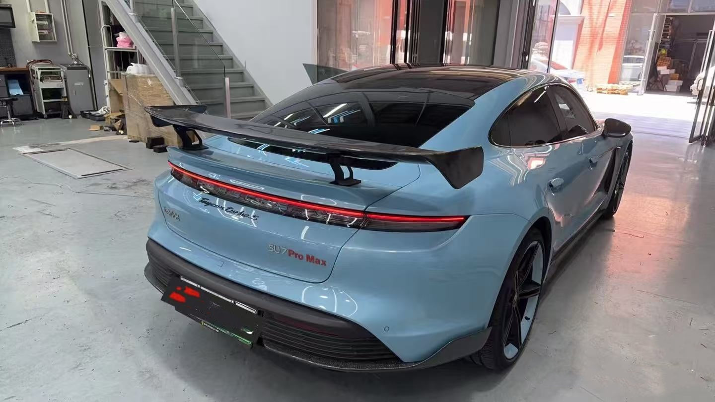 Dry Carbon Fiber W Style GT Spoiler Wing W Style - Porschee Taycan