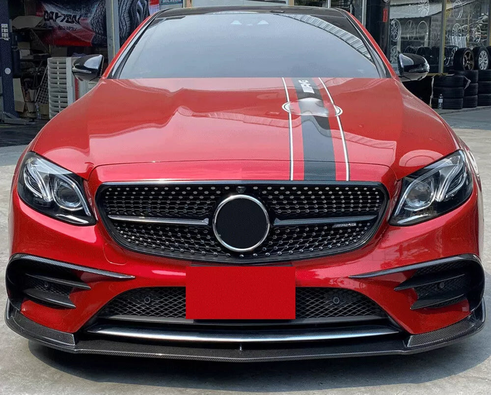 Carbon Fiber FD Style Front Lip- Mercedes Benz E-Class E350 E400 E450 E43AMG W213 2016-2019