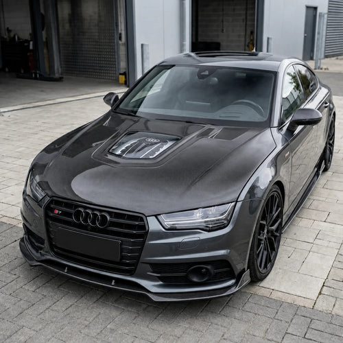 2012-2018 Audi A7/S7/RS7 Glass Engine Cover Carbon Fiber Hood | C7/C7.5