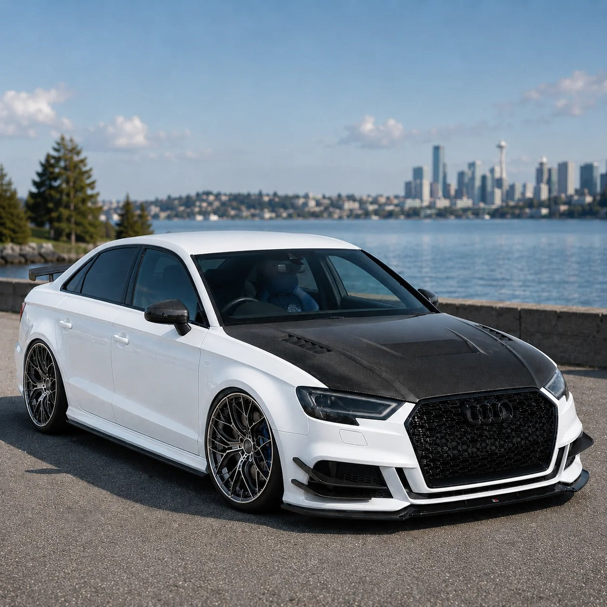 2014-2020 Audi A3/S3/RS3 C Style Carbon Fiber Hood | 8V/8V.5