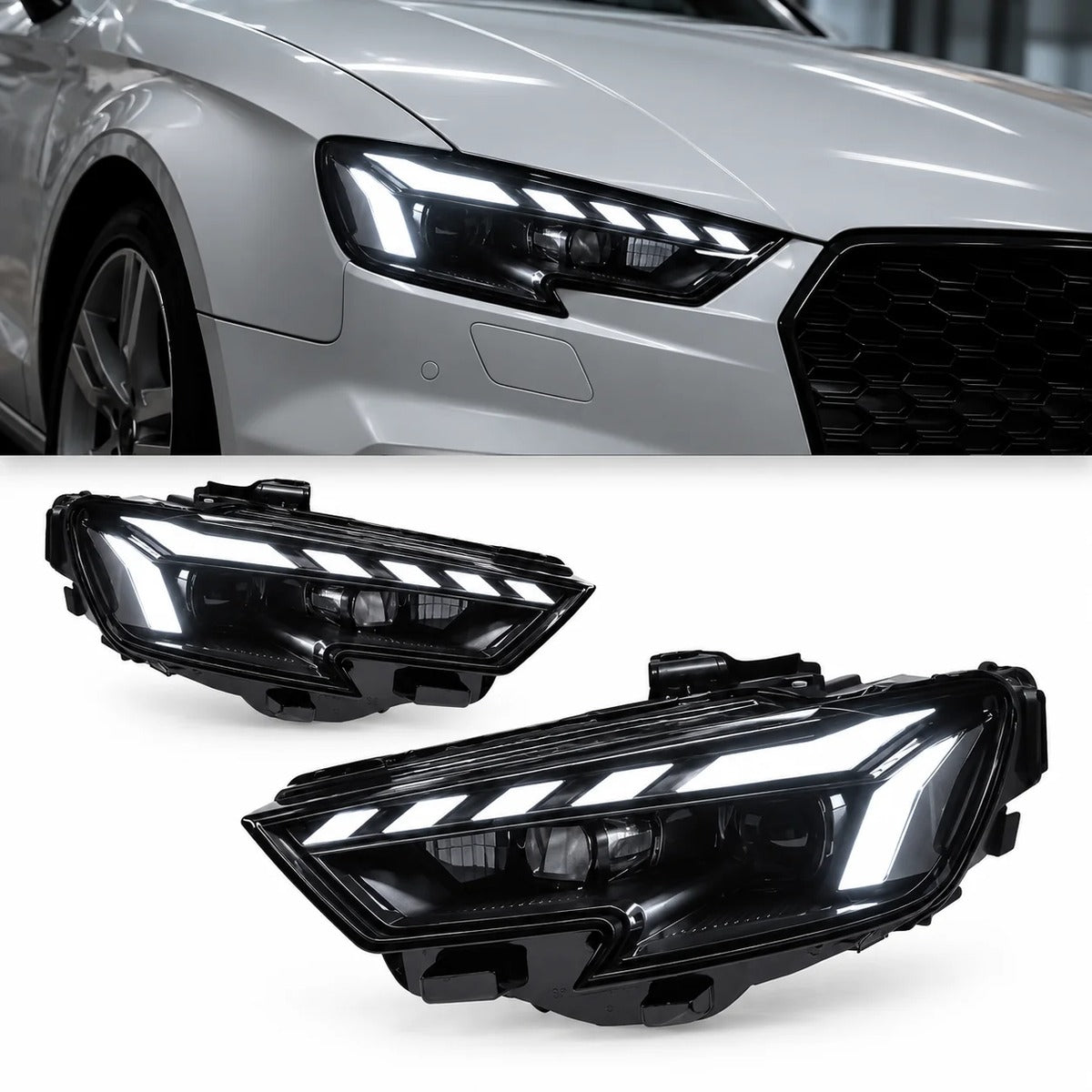 2017-2020 Audi A3/S3 8Y Style LED Headlights | 8V.5