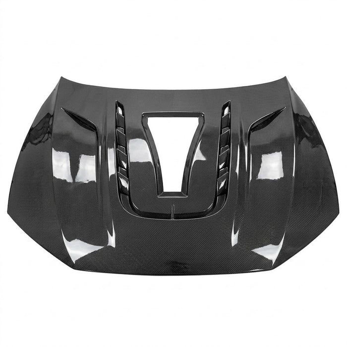 2019-2026 Audi A7/S7/RS7 Glass Engine Cover V2 Style Carbon Fiber Hood | C8
