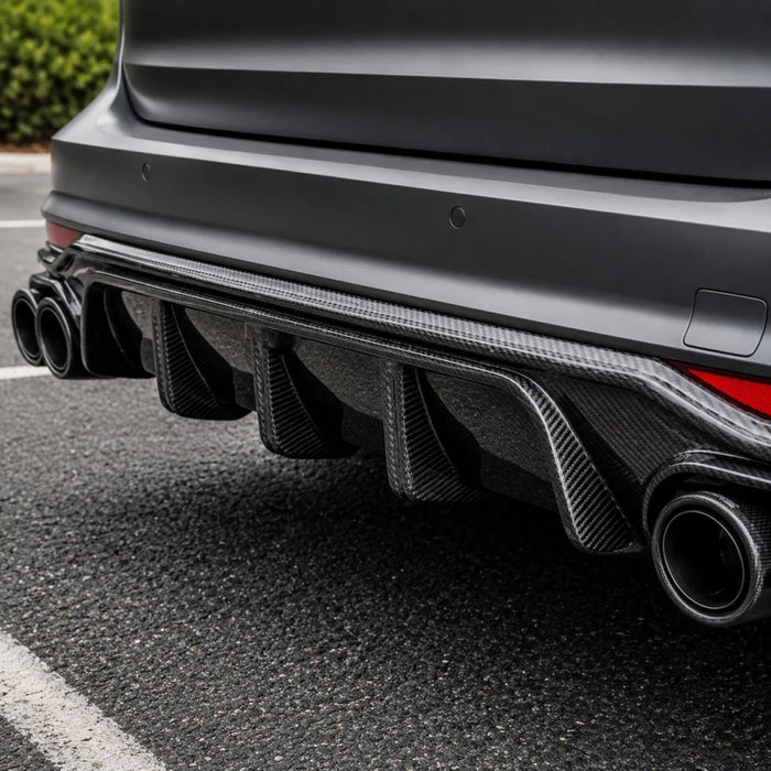 2022-2025 Audi A6 Allroad Carbon Fiber KB Style Diffuser with LED Brake Light | C8 A6 Allroad