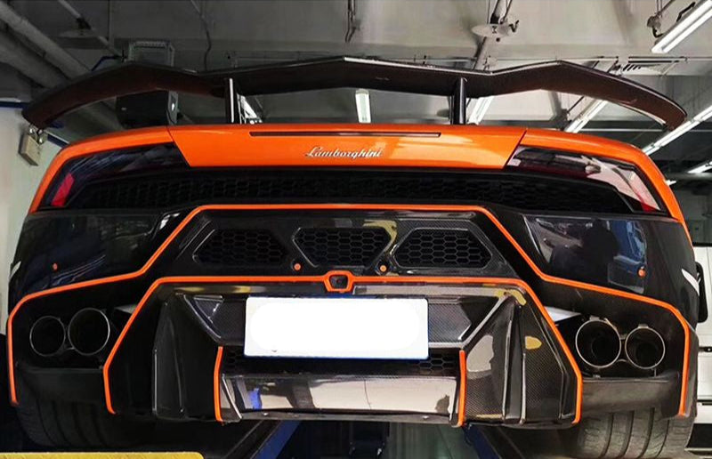 Carbon Fiber VRS Rear Bumper w/ Diffuser - 2014 to 2019 Lamborghini Huracan LP610-4