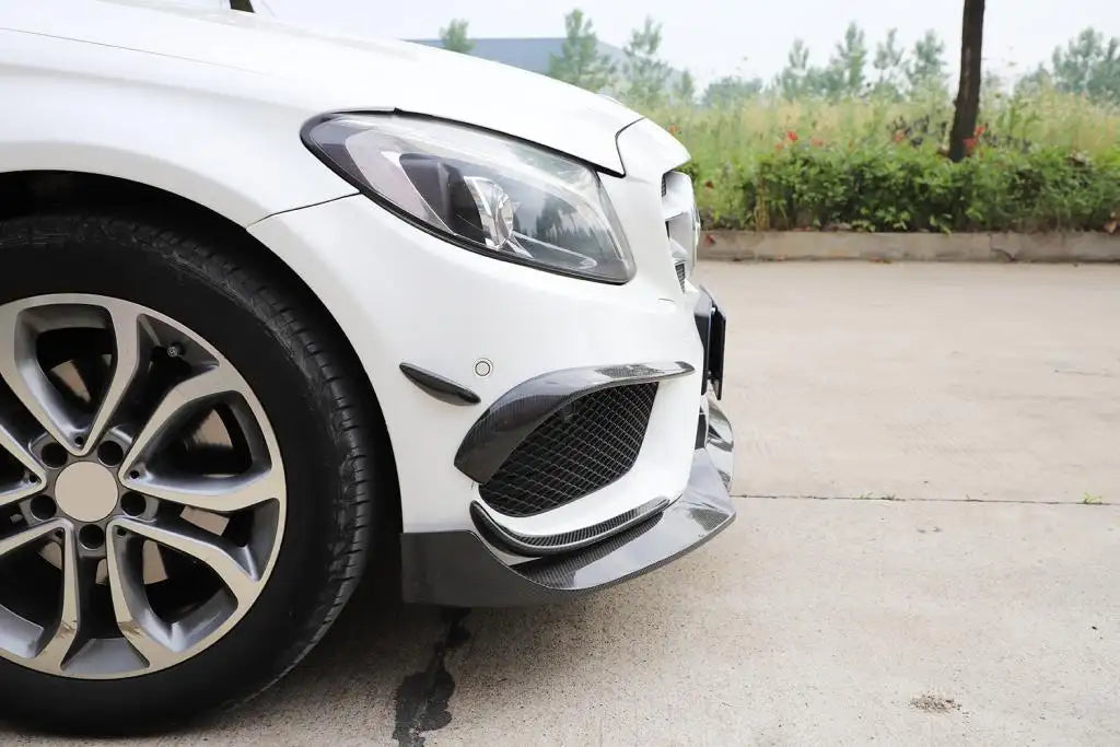 Carbon Fiber Front Splitter Lip V2 - Mercedes C-Class W205 Sport C205 C43 AMG Coupe 15-18
