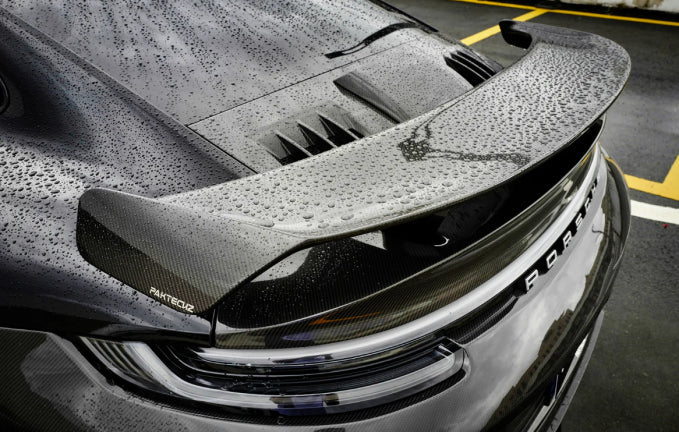 Dry Carbon Fiber Rear Trunk Lid w/ Wing - Porsche 911 992 Turbo S