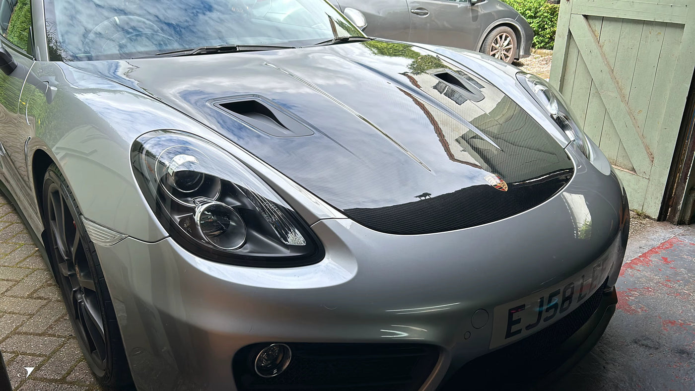 Dry Carbon Fiber GT4 Style Hood Bonnet - Porsche 718/ Boxster/Cayman/GT4/GT4RS
