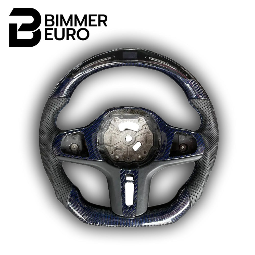 Custom LED Carbon Fiber Steering Wheel for All G Chassis Models - G20 / G22 / G30 / G42 / G80 / G82 / G87 / G Series / BMW 2 Series 3 Series 4 Series 5 Series M3 M4