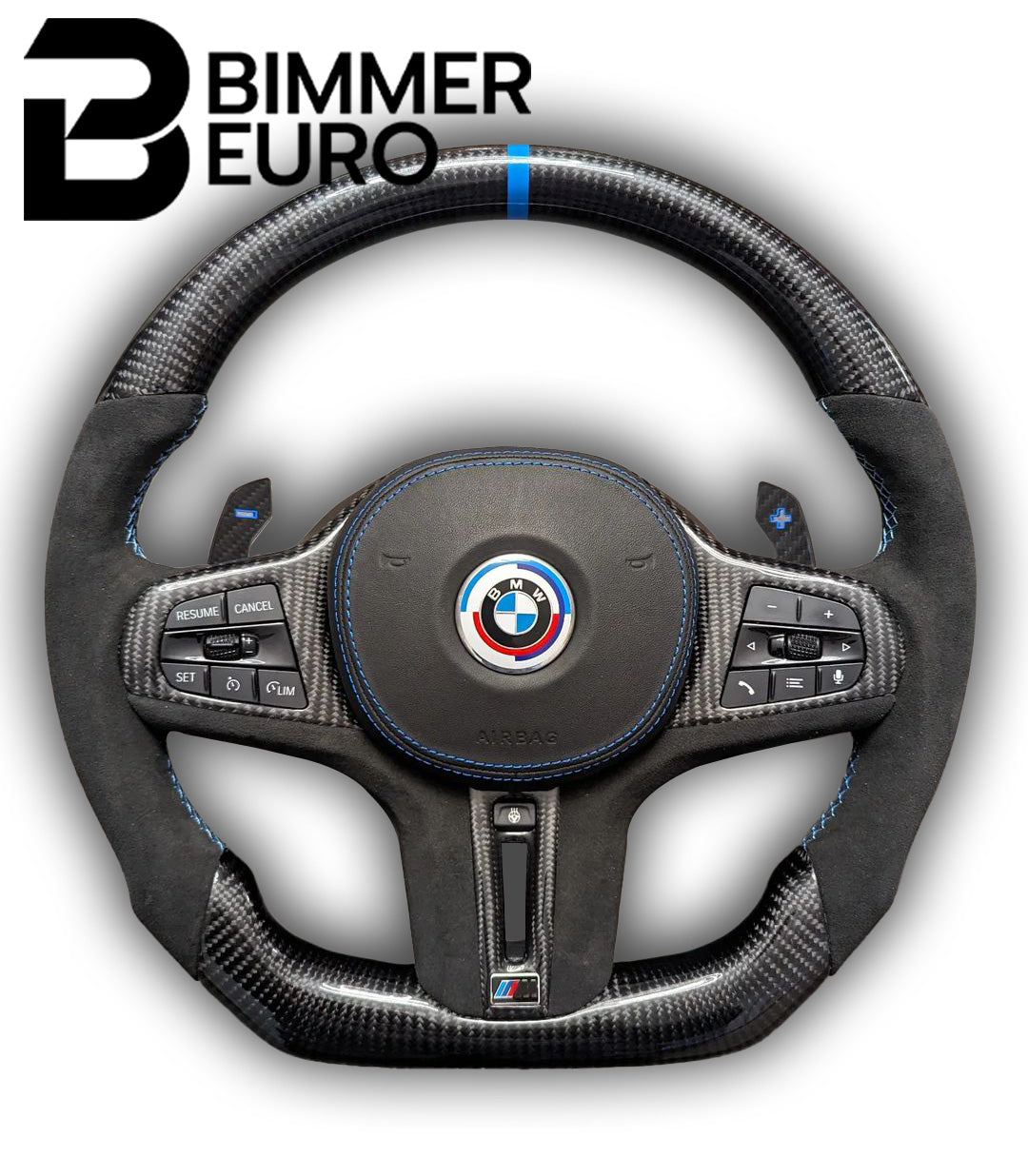 Custom LED Carbon Fiber Steering Wheel for All G Chassis Models - G20 / G22 / G30 / G42 / G80 / G82 / G87 / G Series / BMW 2 Series 3 Series 4 Series 5 Series M3 M4