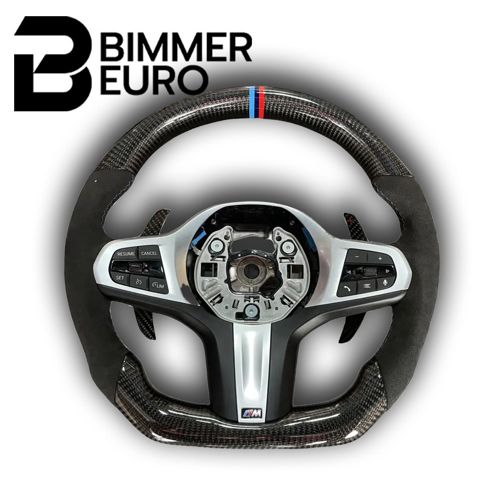 Custom LED Carbon Fiber Steering Wheel for All G Chassis Models - G20 / G22 / G30 / G42 / G80 / G82 / G87 / G Series / BMW 2 Series 3 Series 4 Series 5 Series M3 M4