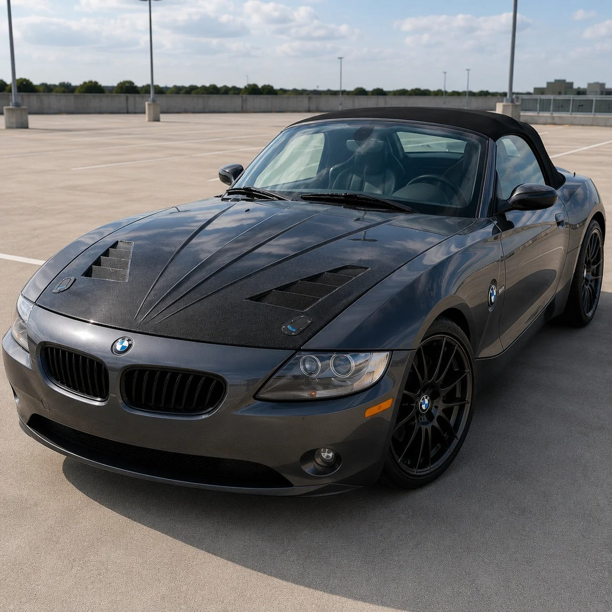 2003-2008 BMW Z4 V Style Carbon Fiber Hood | E85/E86