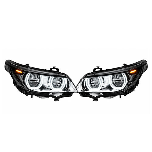 2004-2010 BMW 5-Series/M5 Yellow-White DRL Ikon Style LED Headlights | E60/E61