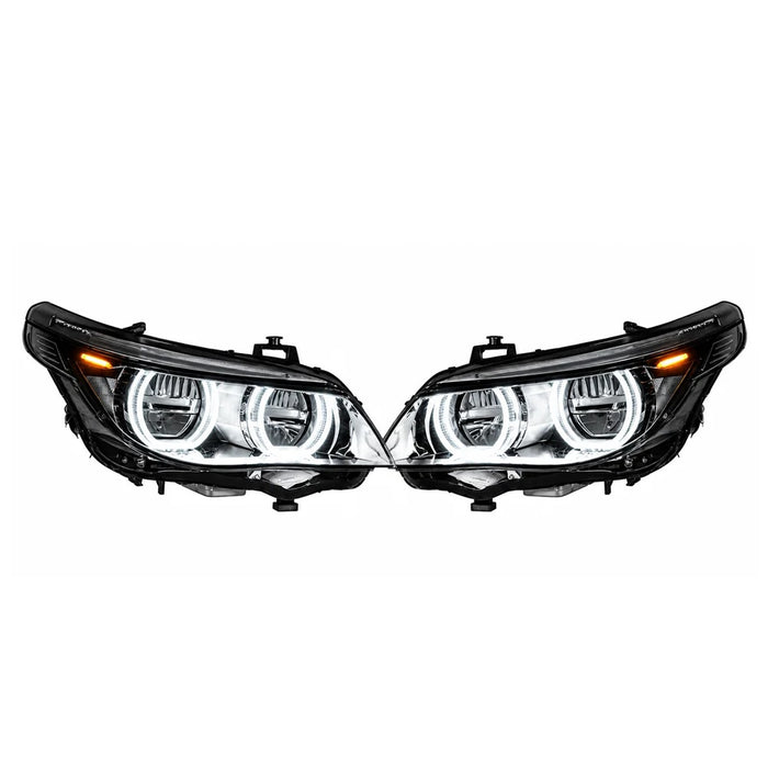 2004-2010 BMW 5-Series/M5 Yellow-White DRL Ikon Style LED Headlights | E60/E61