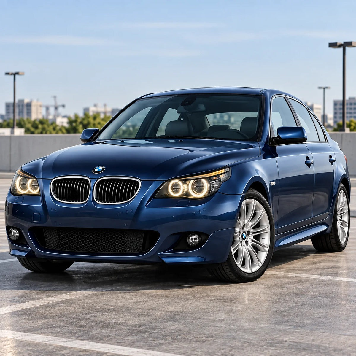 2004-2010 BMW 5-Series/M5 Yellow-White DRL Ikon Style LED Headlights | E60/E61