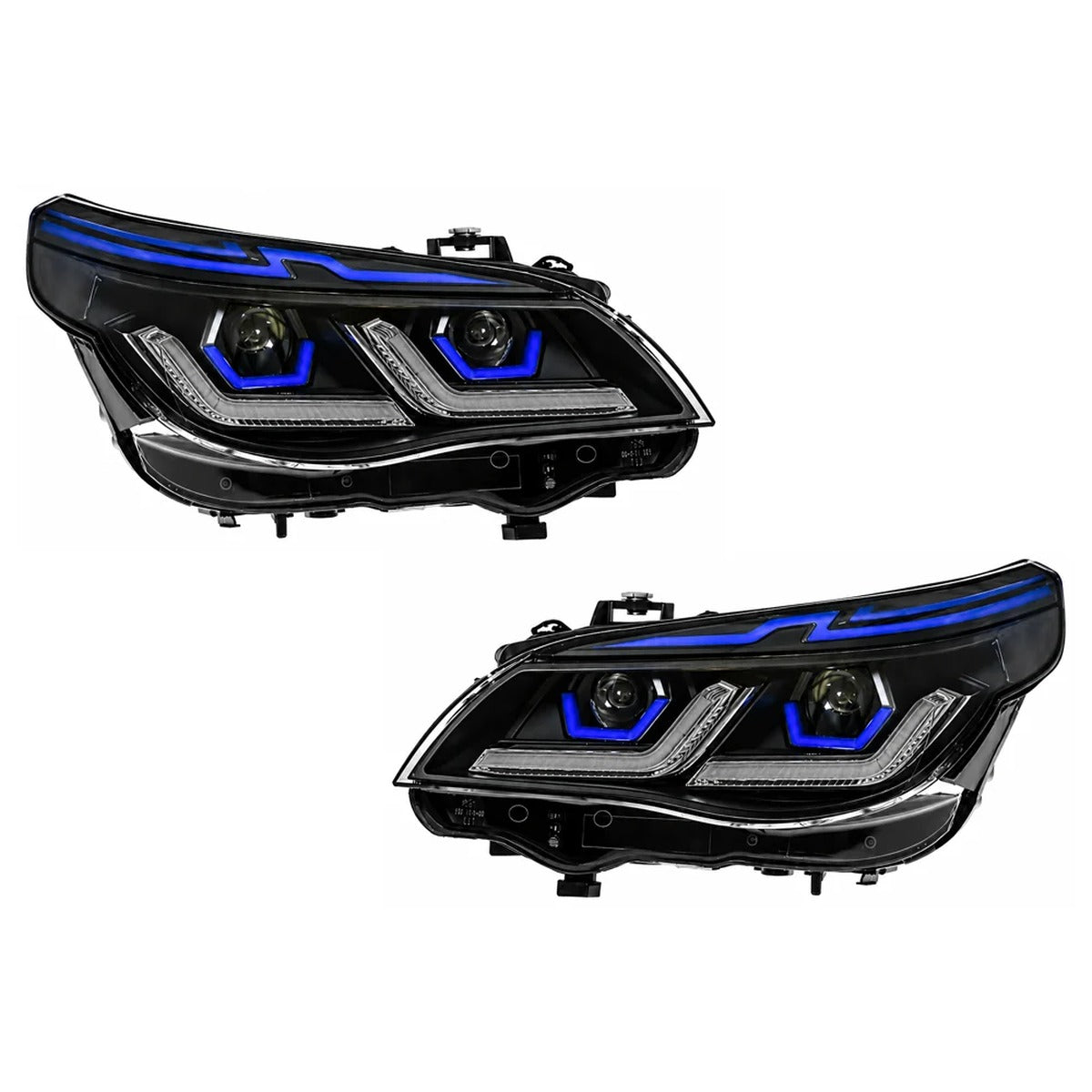 2004-2010 BMW 5-Series/M5 White DRL Laser Ikon Style LED Headlights | E60/E61
