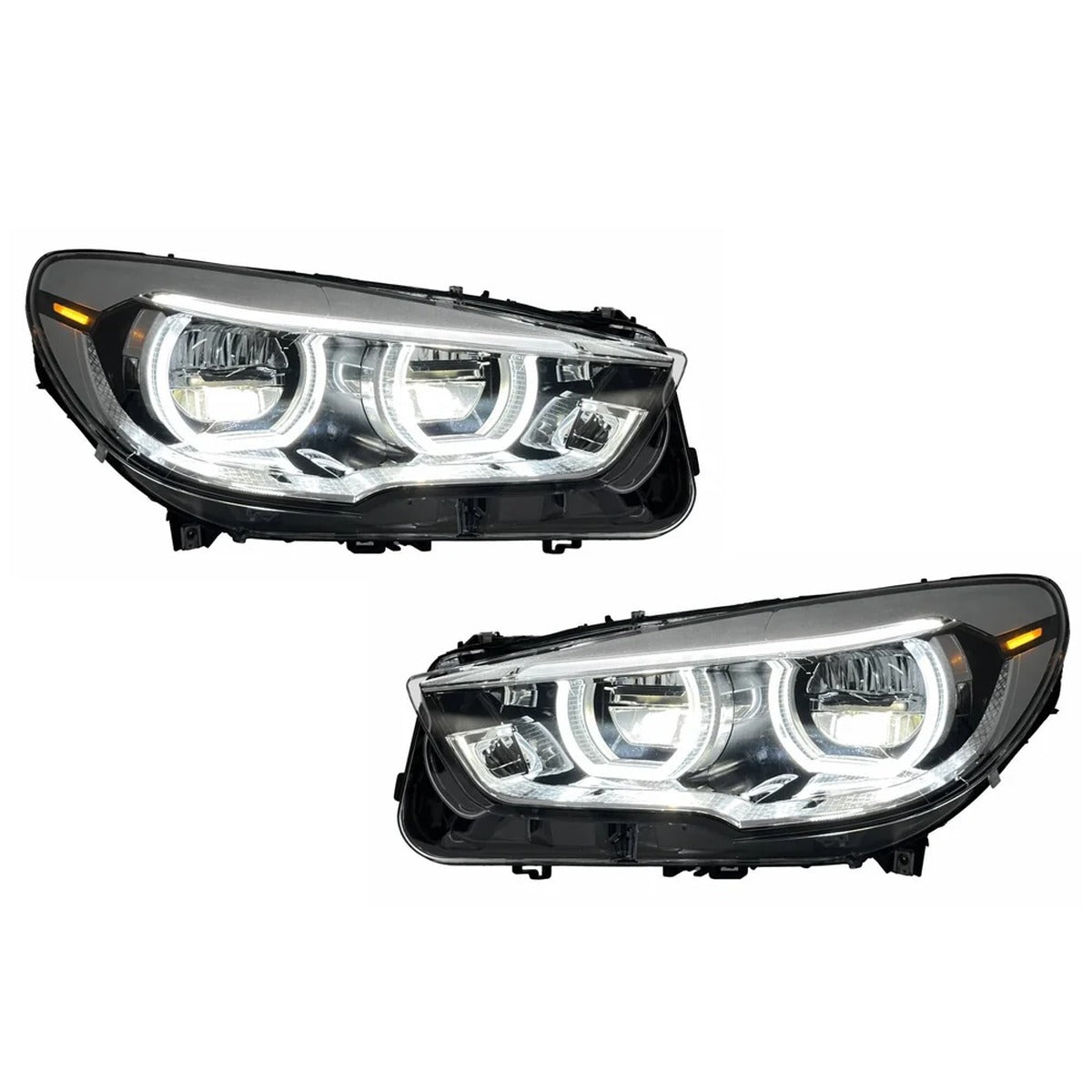 2010-2017 BMW 5-Series Yellow-White DRL LED Headlights | F07