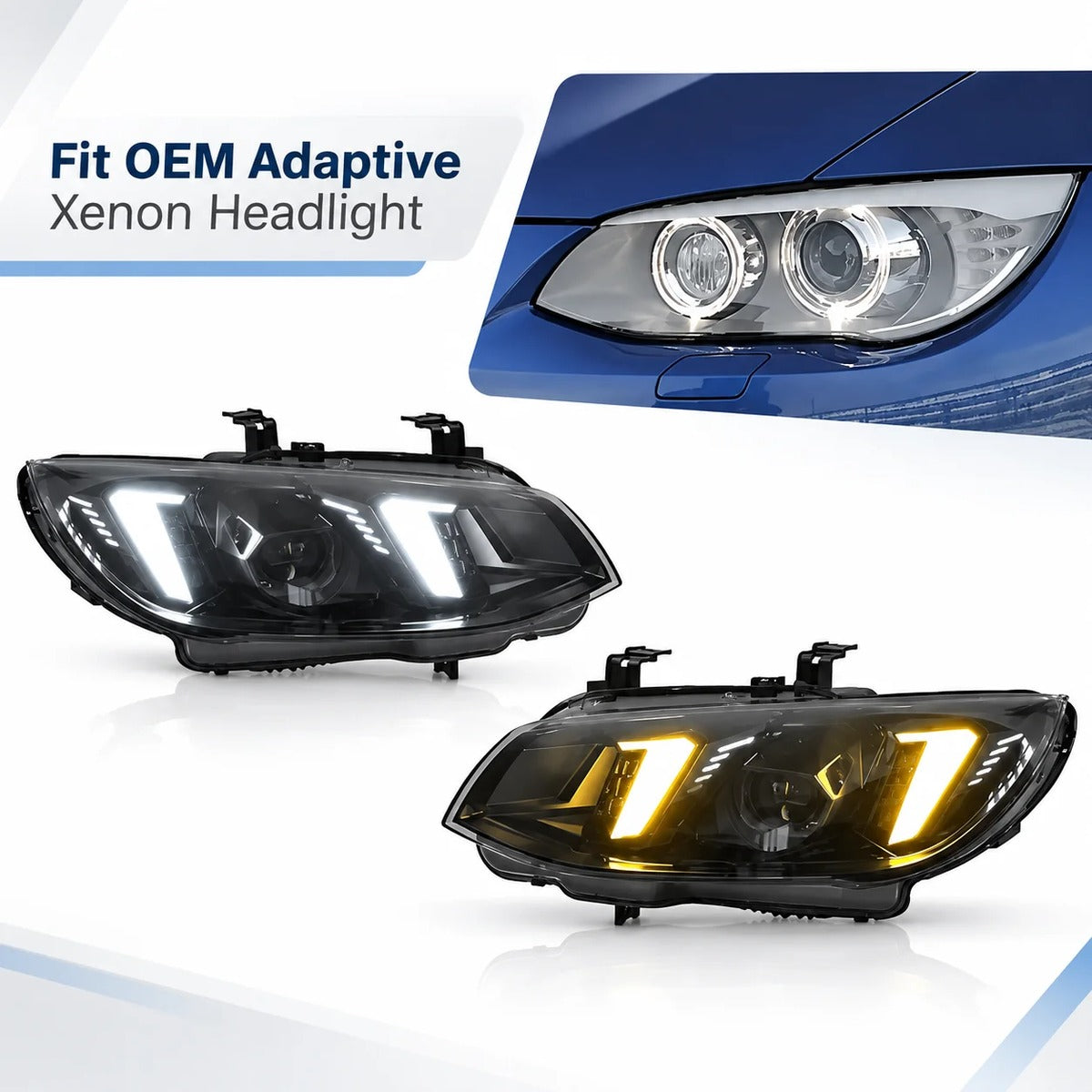 2011-2013 BMW 3-Series/M3 Snake Eye Style LED Headlights | E92/E93 LCI