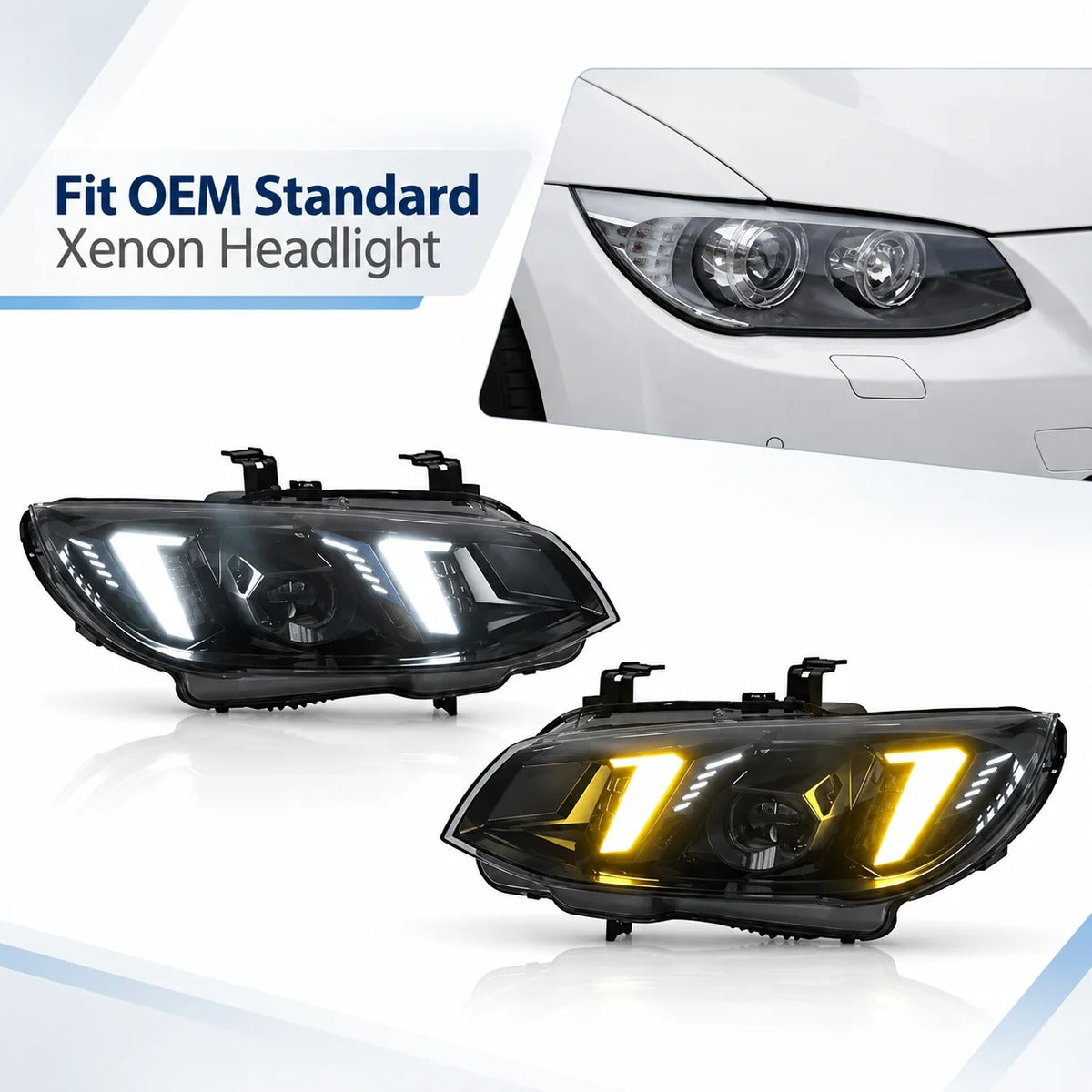2011-2013 BMW 3-Series/M3 Snake Eye Style LED Headlights | E92/E93 LCI