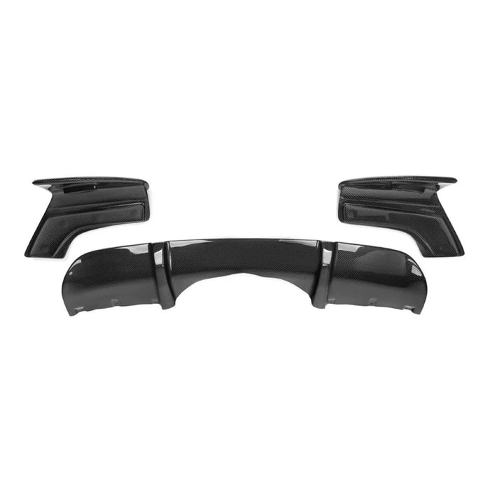 2014-2018 BMW X5 M Performance Style Carbon Fiber Rear Diffuser with Splitters | F15