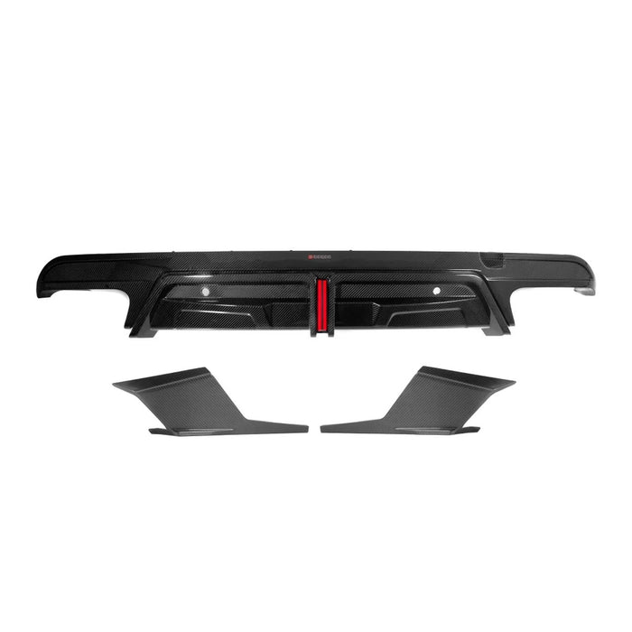 2019-2026 BMW X5M Carbon Fiber 3 Piece Rear Diffuser with Brake Light | F95