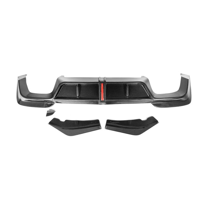 2019-2021 BMW X3M Carbon Fiber 3 Piece Rear Diffuser with LED Brake Light | F97