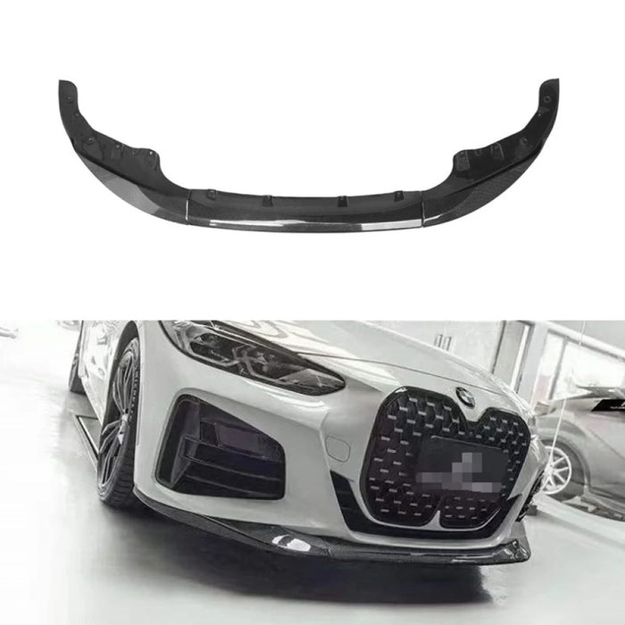 2021+ BMW 4-Series Carbon Fiber M Performance Style 3 Piece Front Lip | G22/G23